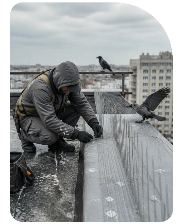 Защита от ворон под ключ в Егорьевске по цене от 5063 р. | Сенат-Грь